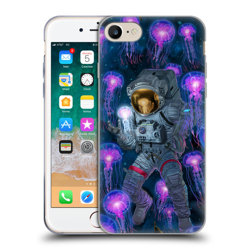 Vincent Hie Cosmic Wonder Jellyfish Astronaut Soft Gel Case for Apple iPhone 7 / 8 / SE 2020 & 2022