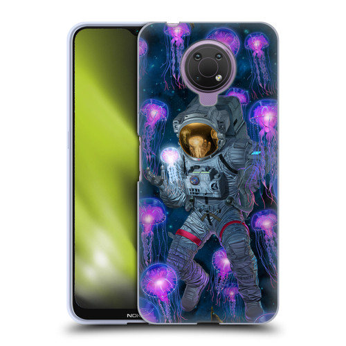 Vincent Hie Cosmic Wonder Jellyfish Astronaut Soft Gel Case for Nokia G10