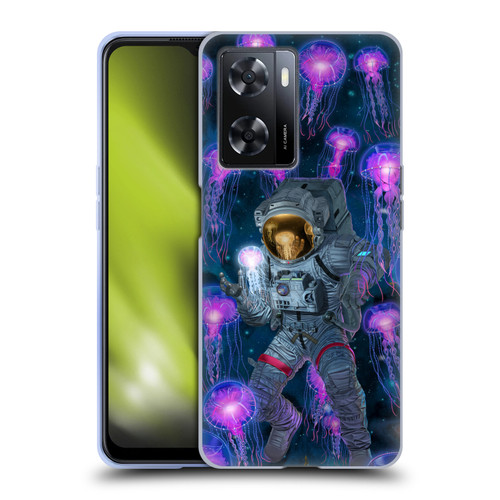 Vincent Hie Cosmic Wonder Jellyfish Astronaut Soft Gel Case for OPPO A57s