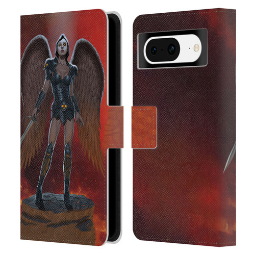 Vincent Hie Graphics Angel Of Vengeance Leather Book Wallet Case Cover For Google Pixel 8