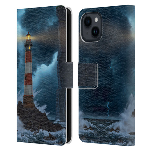 Vincent Hie Graphics Unbreakable Leather Book Wallet Case Cover For Apple iPhone 15