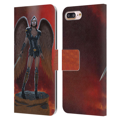 Vincent Hie Graphics Angel Of Vengeance Leather Book Wallet Case Cover For Apple iPhone 7 Plus / iPhone 8 Plus