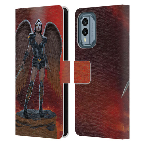 Vincent Hie Graphics Angel Of Vengeance Leather Book Wallet Case Cover For Nokia X30
