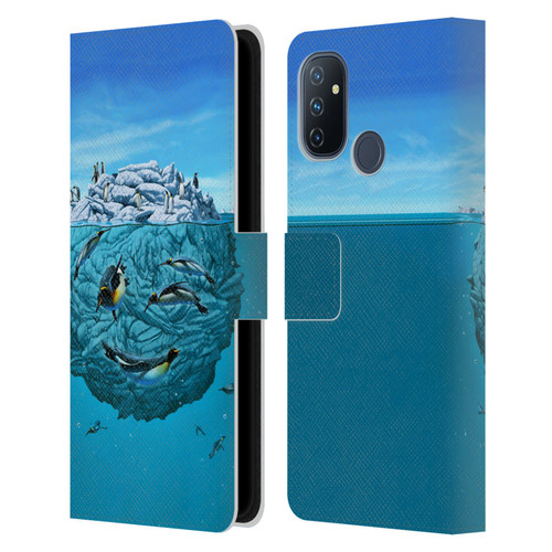 Vincent Hie Graphics Penguin Wink Leather Book Wallet Case Cover For OnePlus Nord N100