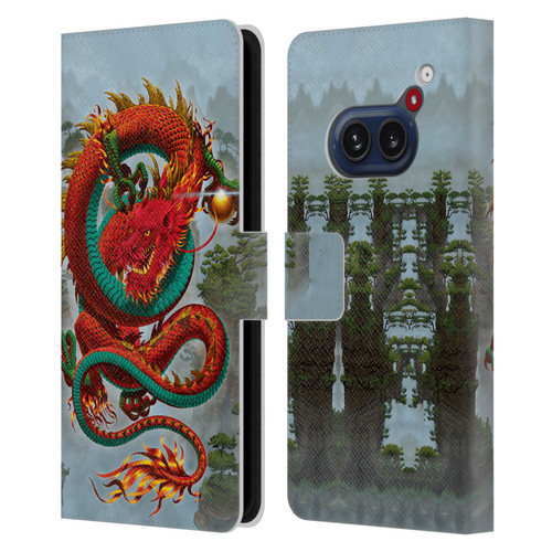 Vincent Hie Graphics Good Fortune Dragon Leather Book Wallet Case Cover For Nothing Phone (2a)