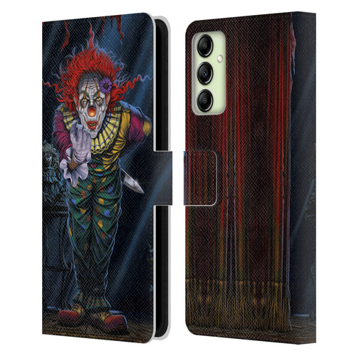 Vincent Hie Graphics Surprise Clown Leather Book Wallet Case Cover For Samsung Galaxy A14 5G