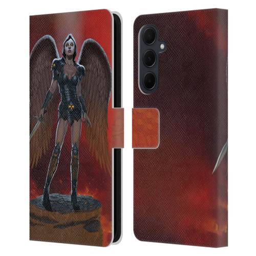 Vincent Hie Graphics Angel Of Vengeance Leather Book Wallet Case Cover For Samsung Galaxy A35 5G
