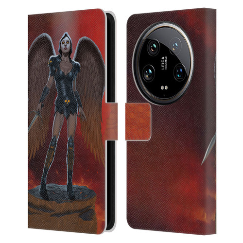 Vincent Hie Graphics Angel Of Vengeance Leather Book Wallet Case Cover For Xiaomi 14 Ultra
