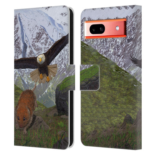 Vincent Hie Key Art The Hunt Leather Book Wallet Case Cover For Google Pixel 7a