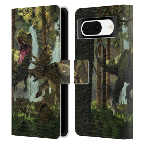 Vincent Hie Key Art Protection Leather Book Wallet Case Cover For Google Pixel 8