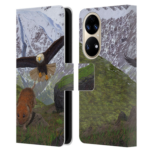 Vincent Hie Key Art The Hunt Leather Book Wallet Case Cover For Huawei P50