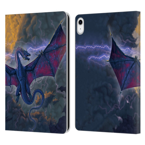 Vincent Hie Key Art Thunder Dragon Leather Book Wallet Case Cover For Apple iPad 10.9 2022/2025