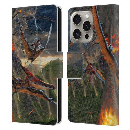 Vincent Hie Key Art Eruption Leather Book Wallet Case Cover For Apple iPhone 16 Pro