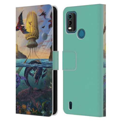 Vincent Hie Key Art Alien World Leather Book Wallet Case Cover For Nokia G11 Plus