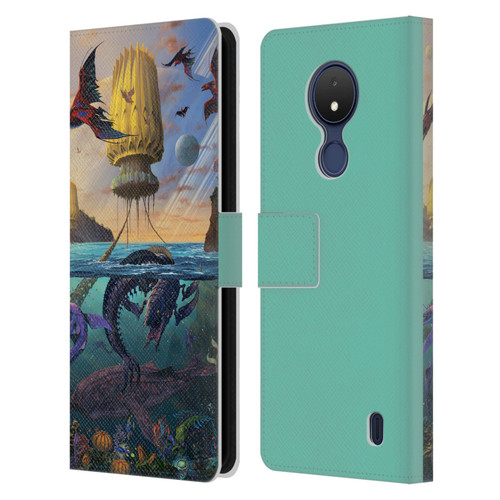 Vincent Hie Key Art Alien World Leather Book Wallet Case Cover For Nokia C21
