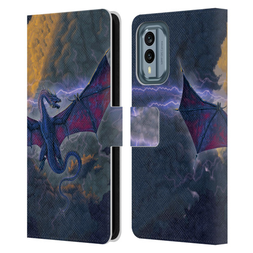 Vincent Hie Key Art Thunder Dragon Leather Book Wallet Case Cover For Nokia X30