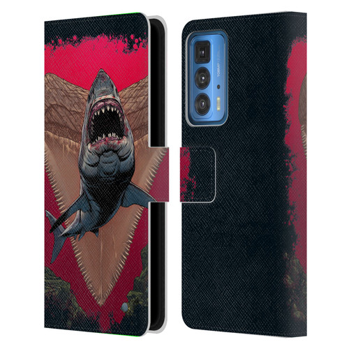 Vincent Hie Key Art Shark Leather Book Wallet Case Cover For Motorola Edge (2022)