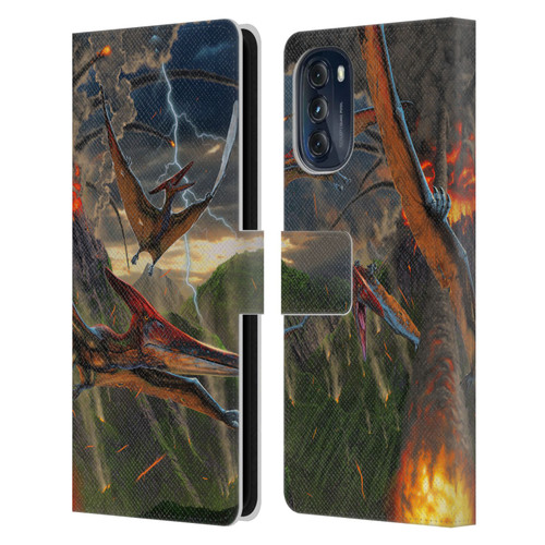 Vincent Hie Key Art Eruption Leather Book Wallet Case Cover For Motorola Moto G (2022)