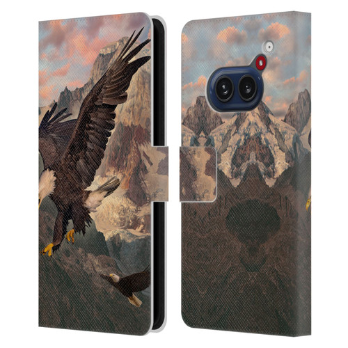 Vincent Hie Key Art Eagle Strike Leather Book Wallet Case Cover For Nothing Phone (2a)