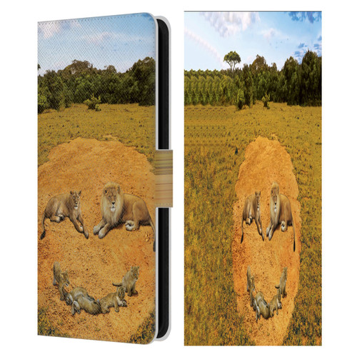 Vincent Hie Key Art A Lion Happiness Leather Book Wallet Case Cover For Samsung Galaxy S23 FE 5G