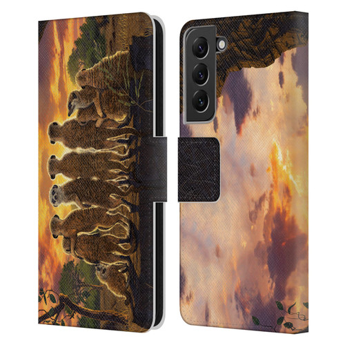 Vincent Hie Key Art Meerkat Family Leather Book Wallet Case Cover For Samsung Galaxy S22+ 5G