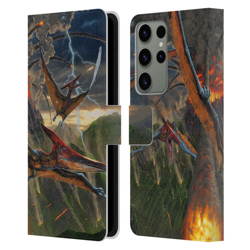 Vincent Hie Key Art Eruption Leather Book Wallet Case Cover For Samsung Galaxy S23 Ultra 5G