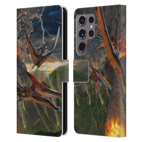 Vincent Hie Key Art Eruption Leather Book Wallet Case Cover For Samsung Galaxy S24 Ultra 5G
