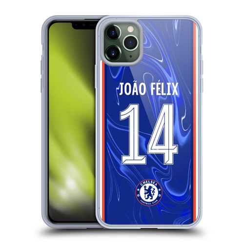 Chelsea Football Club 2024/25 Players Home Kit João Félix Soft Gel Case for Apple iPhone 11 Pro Max