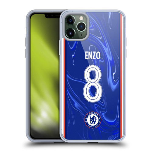 Chelsea Football Club 2024/25 Players Home Kit Enzo Fernández Soft Gel Case for Apple iPhone 11 Pro Max