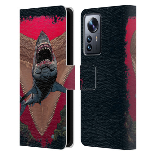 Vincent Hie Key Art Shark Leather Book Wallet Case Cover For Xiaomi 12 Pro