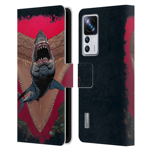 Vincent Hie Key Art Shark Leather Book Wallet Case Cover For Xiaomi 12T Pro