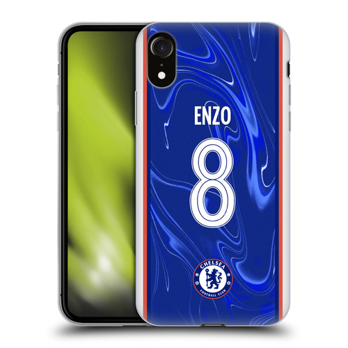Chelsea Football Club 2024/25 Players Home Kit Enzo Fernández Soft Gel Case for Apple iPhone XR