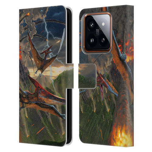 Vincent Hie Key Art Eruption Leather Book Wallet Case Cover For Xiaomi 14