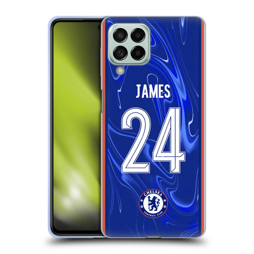 Chelsea Football Club 2024/25 Players Home Kit Reece James Soft Gel Case for Samsung Galaxy M53 (2022)