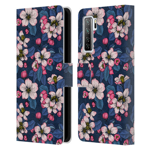Katerina Kirilova Art Blossom Leather Book Wallet Case Cover For Huawei Nova 7 SE/P40 Lite 5G