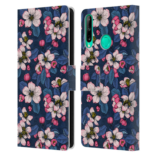 Katerina Kirilova Art Blossom Leather Book Wallet Case Cover For Huawei P40 lite E