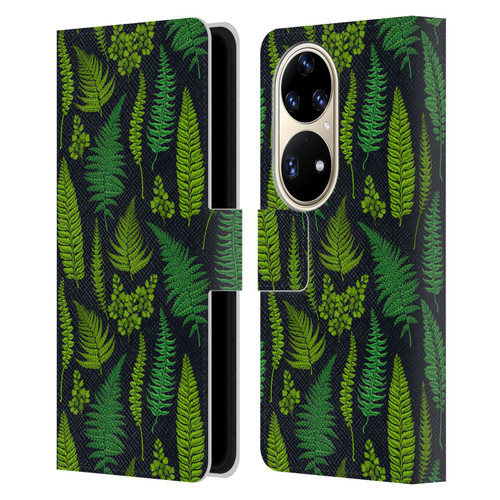 Katerina Kirilova Art Greens Leather Book Wallet Case Cover For Huawei P50 Pro