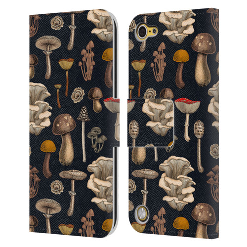 Katerina Kirilova Art Wild Mushrooms Leather Book Wallet Case Cover For Apple iPod Touch 5G 5th Gen