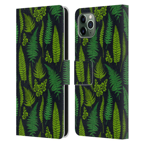 Katerina Kirilova Art Greens Leather Book Wallet Case Cover For Apple iPhone 11 Pro Max
