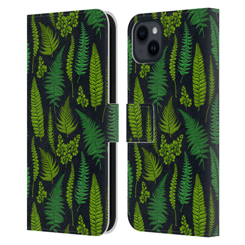 Katerina Kirilova Art Greens Leather Book Wallet Case Cover For Apple iPhone 15 Plus