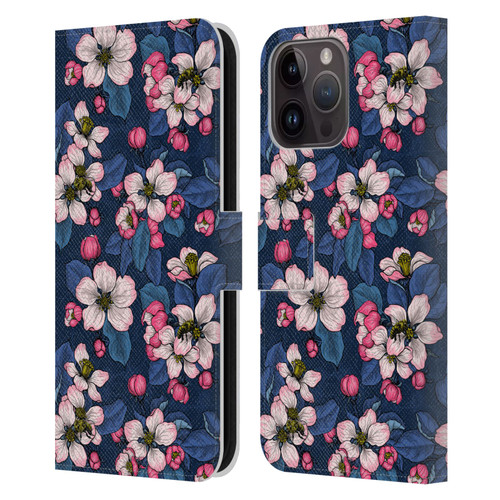 Katerina Kirilova Art Blossom Leather Book Wallet Case Cover For Apple iPhone 15 Pro Max