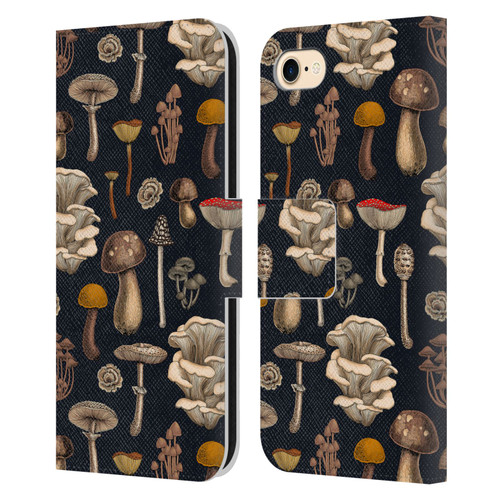 Katerina Kirilova Art Wild Mushrooms Leather Book Wallet Case Cover For Apple iPhone 7 / 8 / SE 2020 & 2022