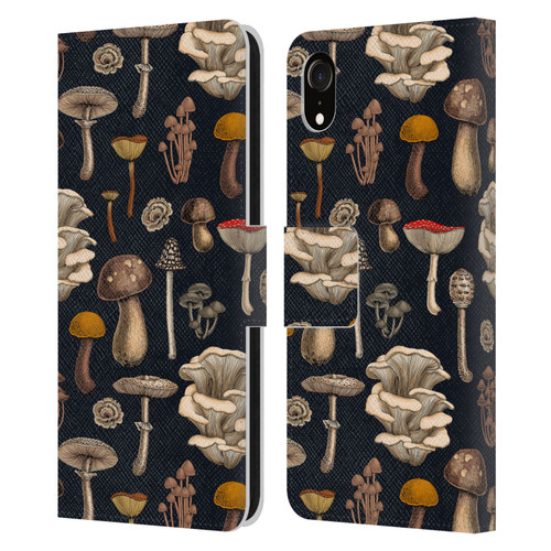 Katerina Kirilova Art Wild Mushrooms Leather Book Wallet Case Cover For Apple iPhone XR