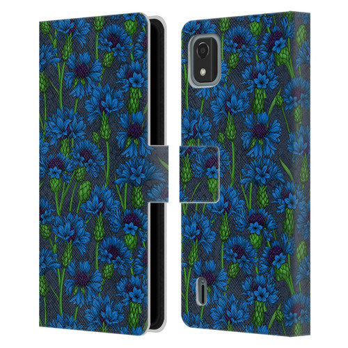 Katerina Kirilova Art Blue Cornflowers Leather Book Wallet Case Cover For Nokia C2 2nd Edition