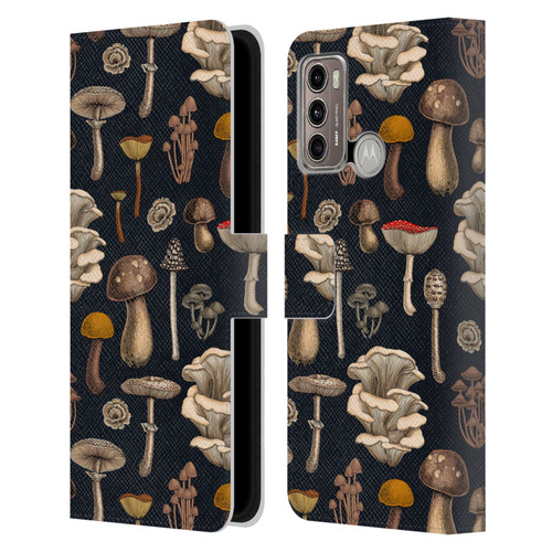 Katerina Kirilova Art Wild Mushrooms Leather Book Wallet Case Cover For Motorola Moto G60 / Moto G40 Fusion