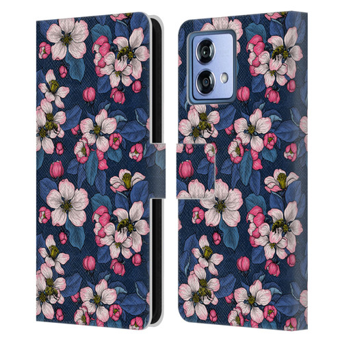 Katerina Kirilova Art Blossom Leather Book Wallet Case Cover For Motorola Moto G84 5G