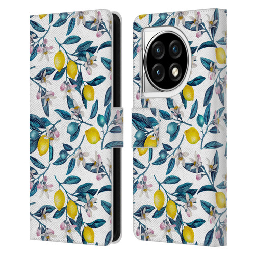 Katerina Kirilova Art Lemons And Blooms Leather Book Wallet Case Cover For OPPO OnePlus Ace 3 5G