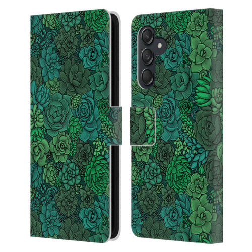 Katerina Kirilova Art Succulent Garden Leather Book Wallet Case Cover For Samsung Galaxy M55 5G