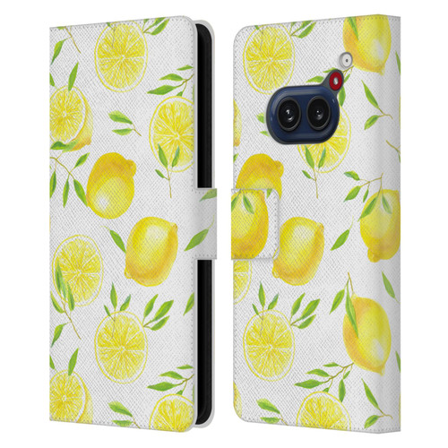 Katerina Kirilova Fruits & Foliage Patterns Lemons Leather Book Wallet Case Cover For Nothing Phone (2a)