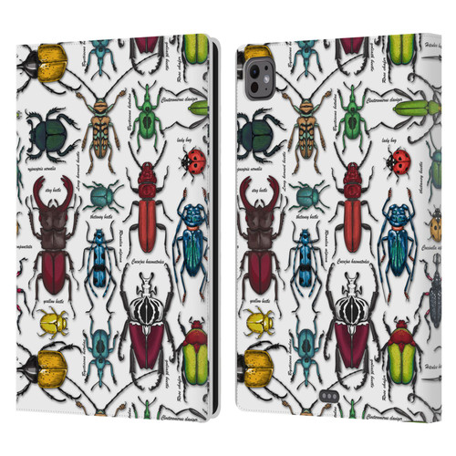 Katerina Kirilova Graphics Beetles Leather Book Wallet Case Cover For Apple iPad Pro 11 M4 2024